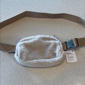 lululemon athletica Cream Sherpa Belt Bag